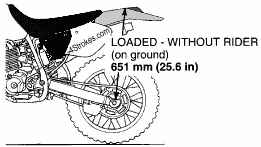 Loaded dimension (without rider)